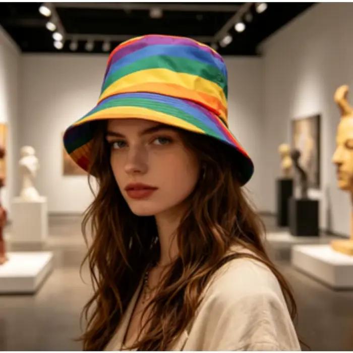 PESENAR Chapeau Bob Arc-en-ciel Vibrant