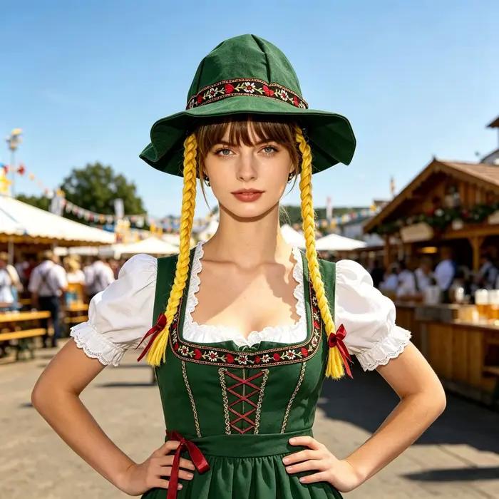 Chapeau tressé bavarois pour Oktoberfest