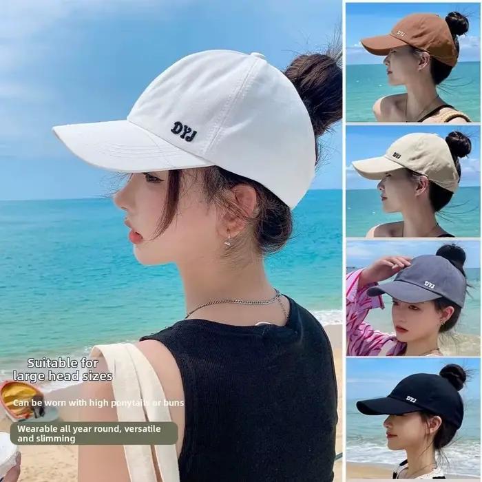 Nouveau chapeau d'été pour femme à ouverture arrière pour queue de cheval