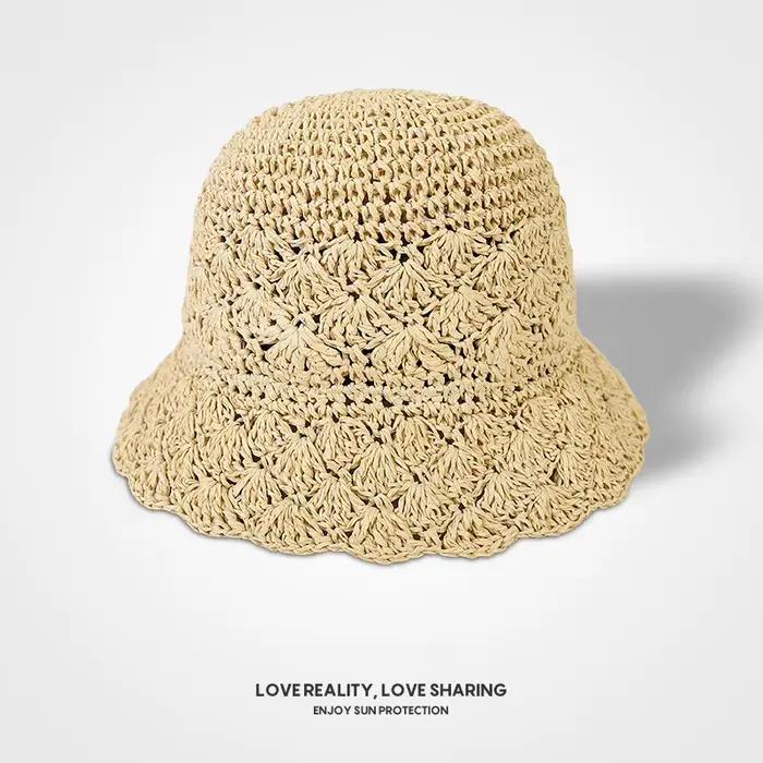 Chapeau de paille pliable pour femmes