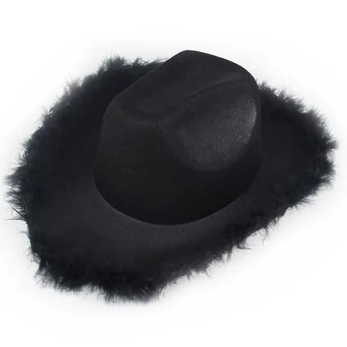 Chapeau de Cowboy en plumes