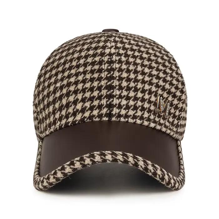 Casquette de baseball pied-de-poule