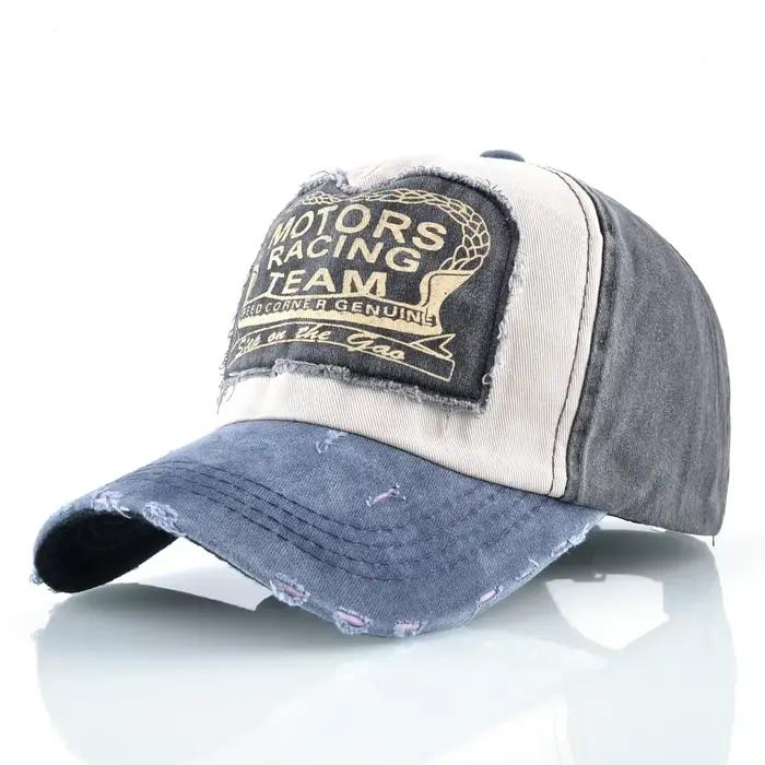 10 Types classique rétro Patchwork couleur bloquée chapeau de Baseball mode tendance extérieur parasol lavé Style mis à