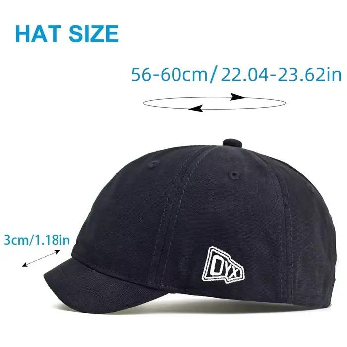 Casquettes de Baseball à bord court chapeau en coton broderie Snapback