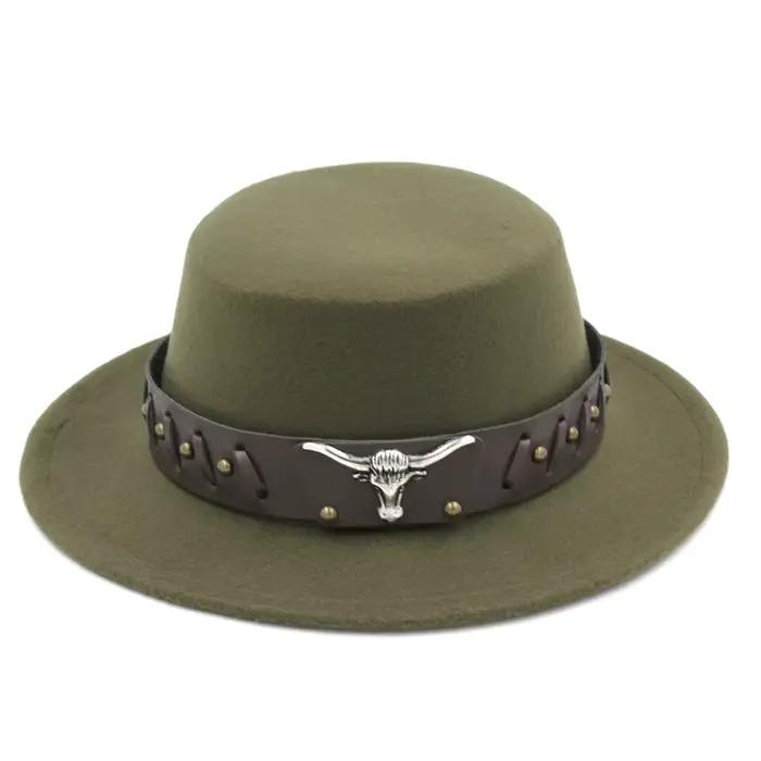Chapeau haut de forme plat pour hommes et femmes