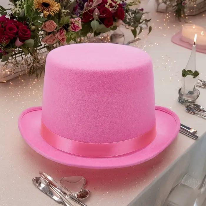 Hommes femmes haut élégant chapeaux de luxe smoking Fedoras casquettes couleur unie magicien chapeau pour Club fête