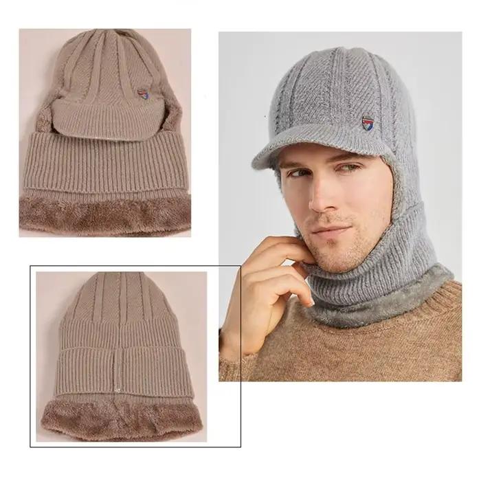 Chapeau tricoté doux et épais pour hommes