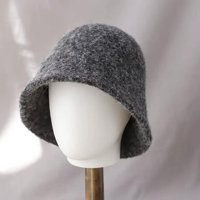 Chapeau seau en laine pour femmes