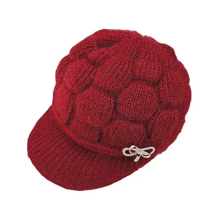 Bonnet tricoté doublé de polaire épais