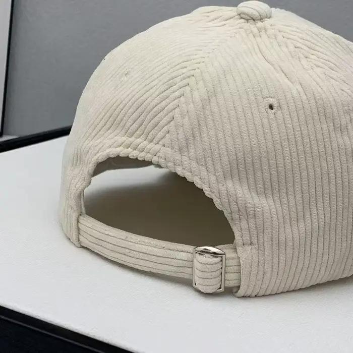 Nouvelle Casquette de Baseball en Velours Côtelé Tendance pour Femme