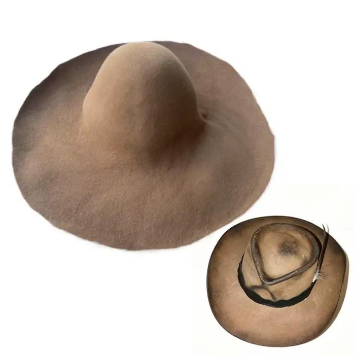 Base de chapeau en feutre de laine pure colorée
