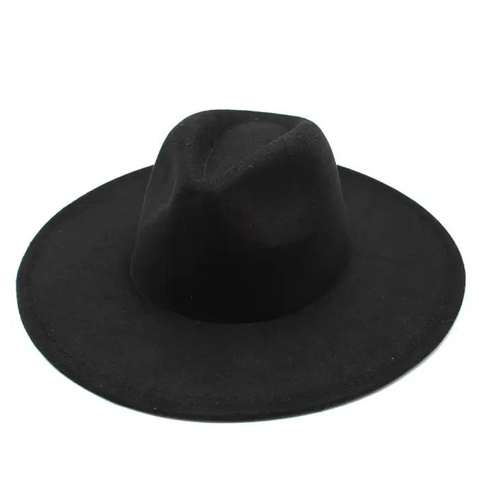 Chapeau Fedora Femme Automne Hiver en Feutre Style Britannique Vintage pour Femmes Occasions Spéciales Église Chapeau Jazz Blanc à Bord Plat Multifonctionnels