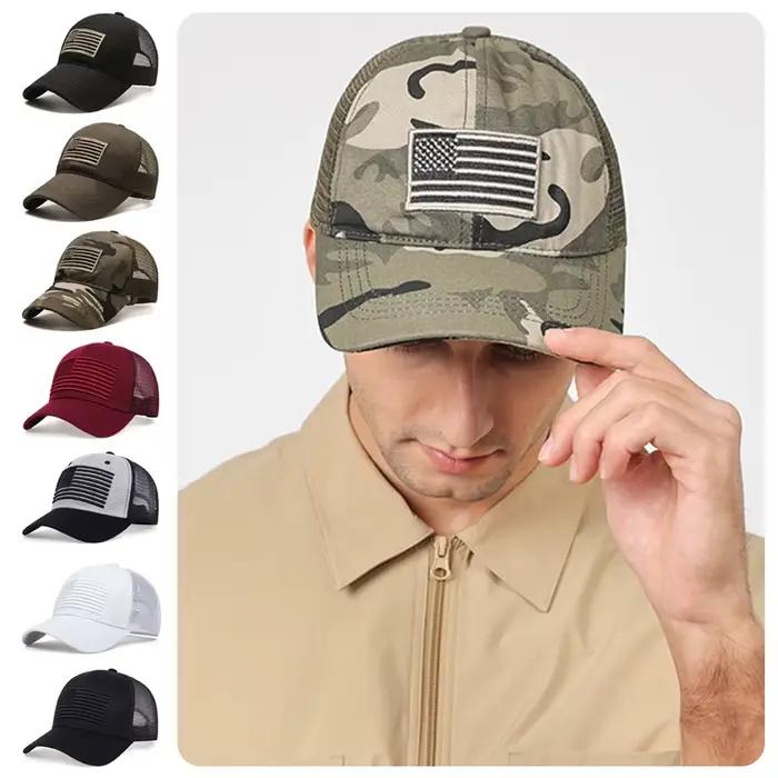 Casquette de baseball brodée drapeau américain