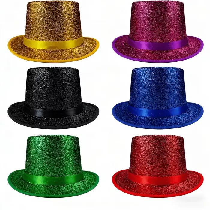 1 chapeau haut de forme à paillettes