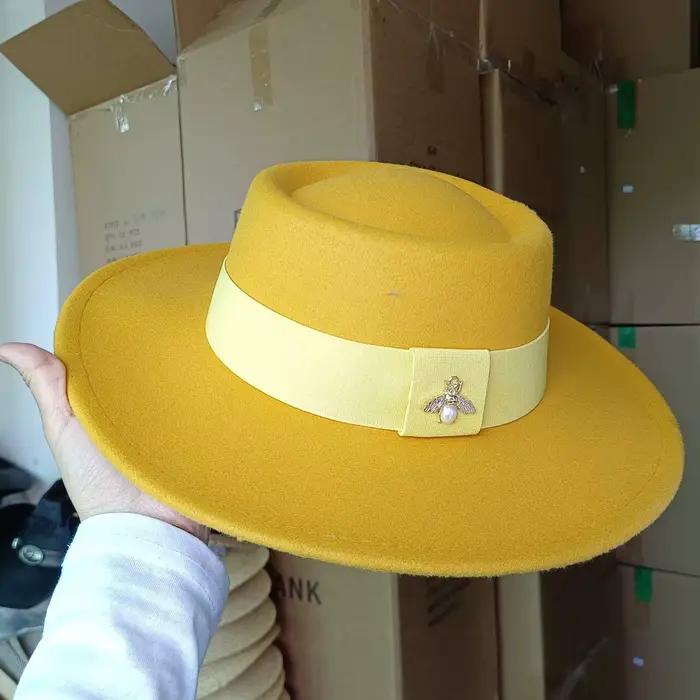Chapeau Fedora en feutre élégant de style français