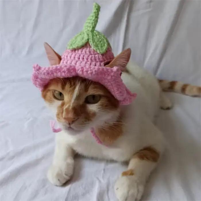 Chapeau de citrouille au Crochet fait à la main
