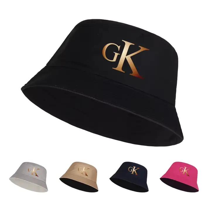 Chapeau de pêcheur rétro GK avec lettrage - Chapeau de soleil unisexe