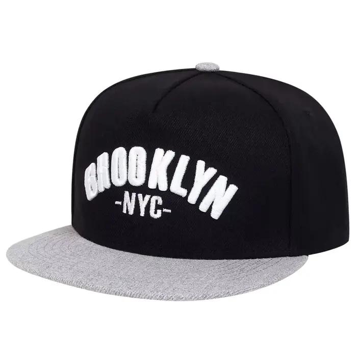 Casquette snapback brodée avec la lettre BROOKLYN pour hommes