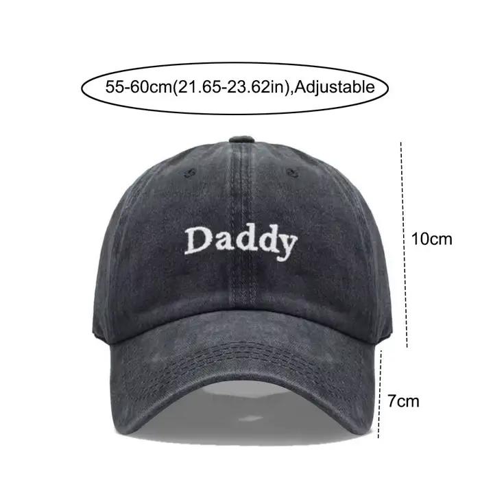 Casquette de baseball vintage brodée « Papa & Maman » en coton réglable