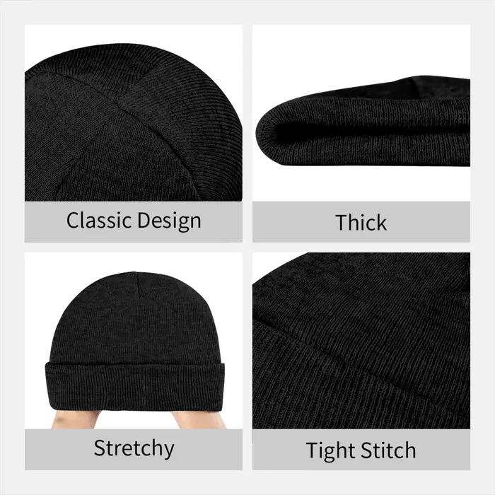 Tous les noirs Rugby tricoté chapeau pour femmes hommes Skullies bonnets automne hiver
