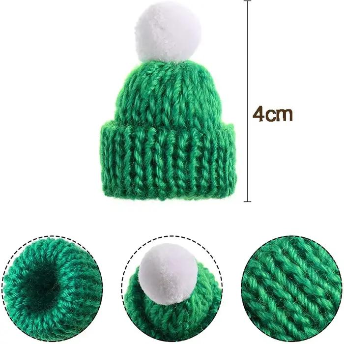 10-20 pièces Mini chapeaux à tricoter noël