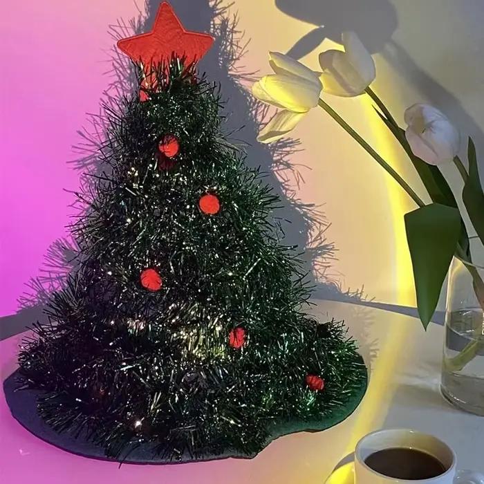 Chapeau de Noël amusant et brillant pour adulte