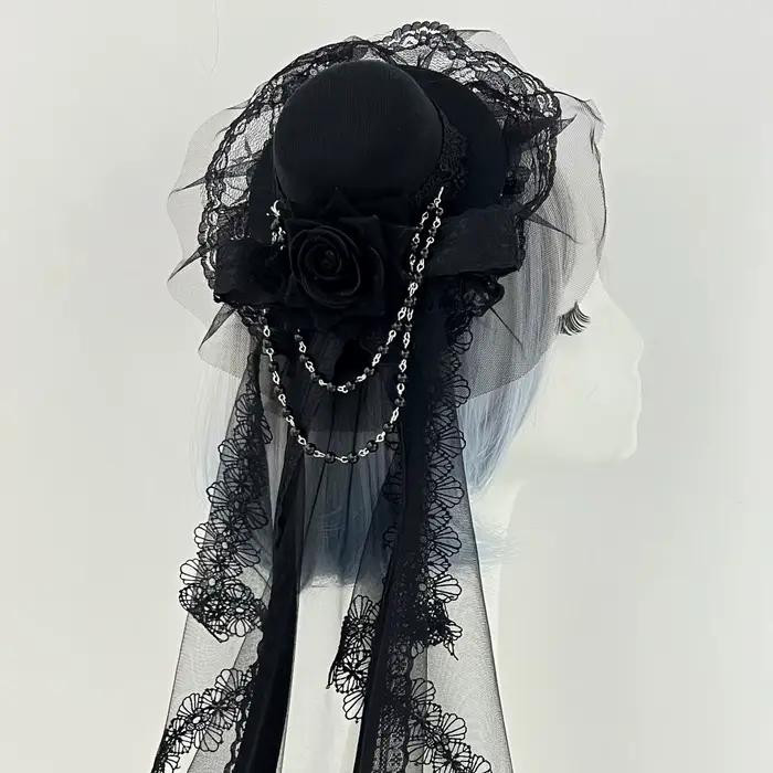Mini chapeau gothique en forme de Rose