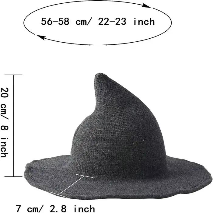 Chapeau tricoté en laine Vintage pour Halloween