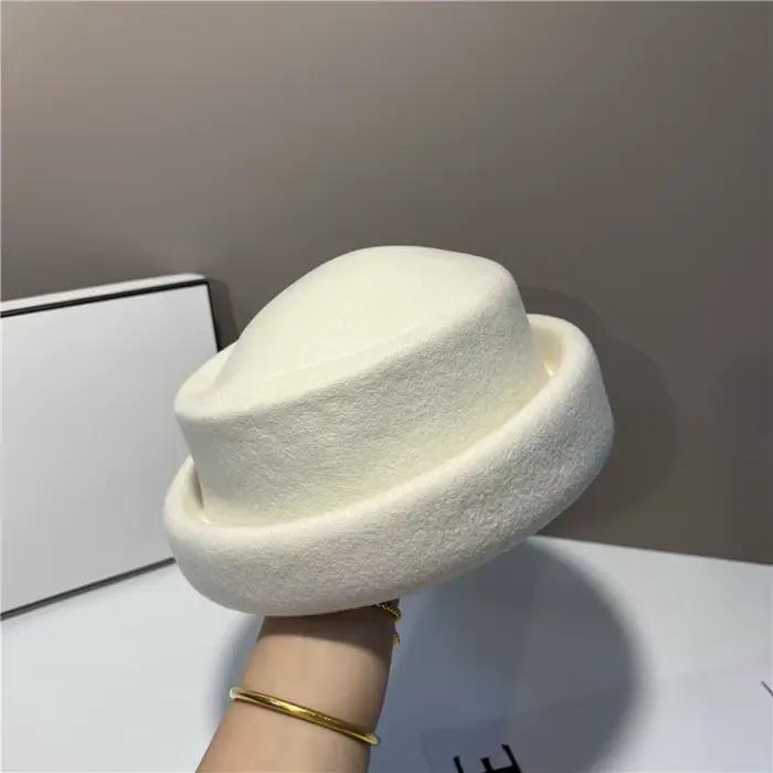 Chapeau Fedora Vintage en laine australienne pour femmes