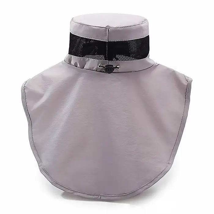 Chapeau de protection UV avec masque facial