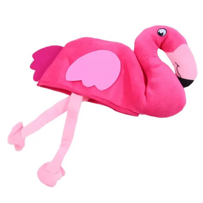 Chapeau drôle d'halloween en forme flamant rose
