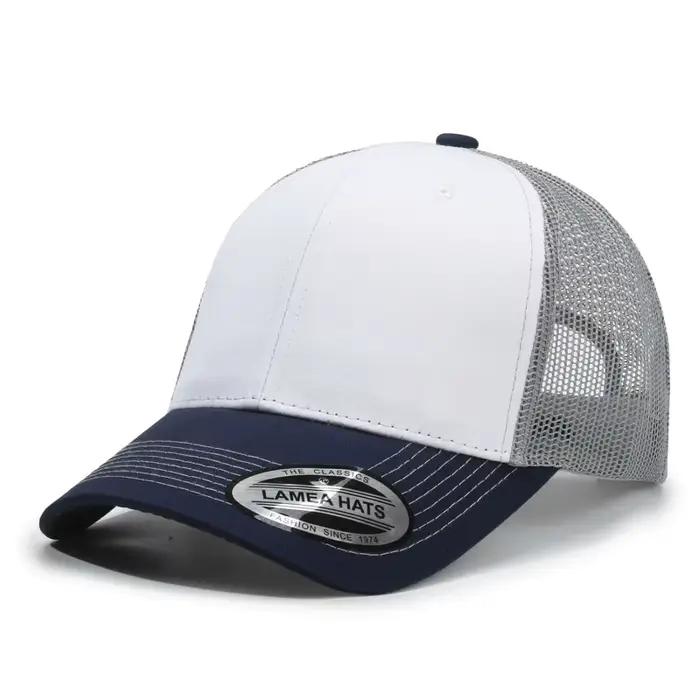Casquette de baseball épissée de couleur avec logo personnalisé avec sangle réglable pour les conducteurs de camion