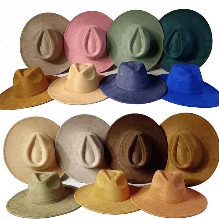 Chapeaux Fedora Rancher en daim végétalien