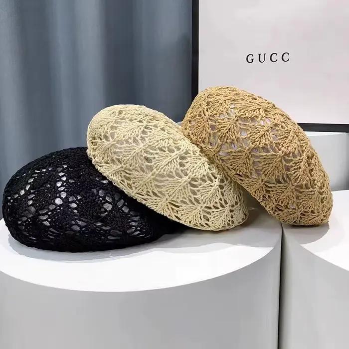Béret en paille pour femmes