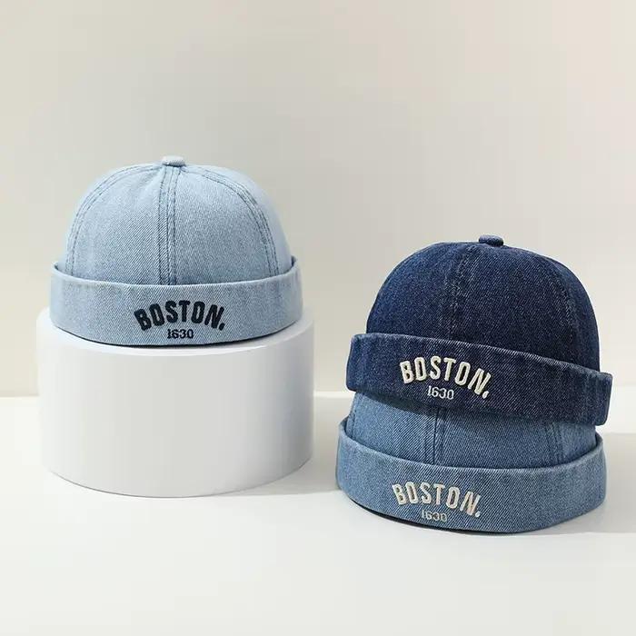 Casquette melon en denim bleu pour enfants
