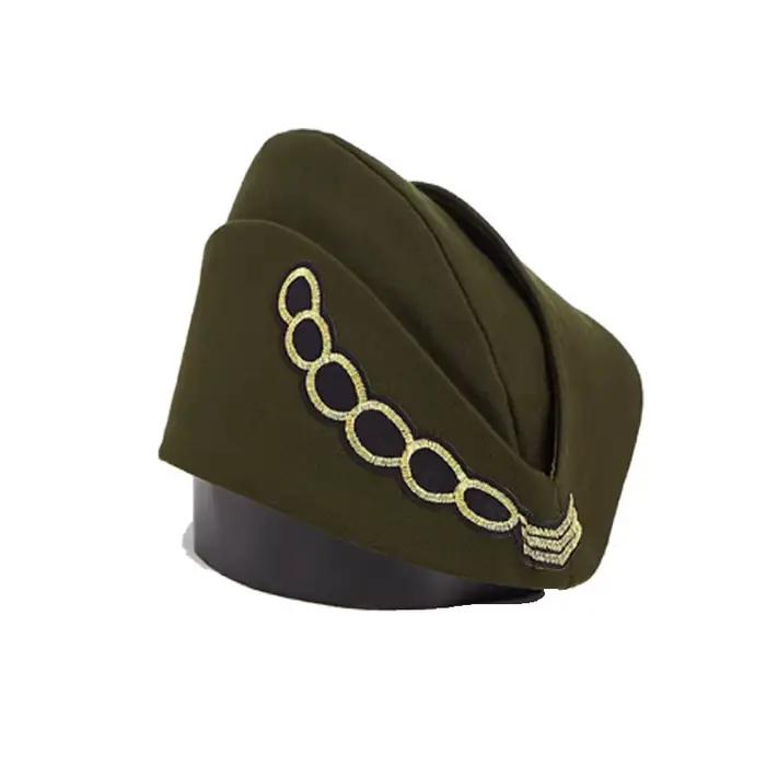 Casquette de performance de danse de marin rouge chapeau de bateau en coton romain unisexe