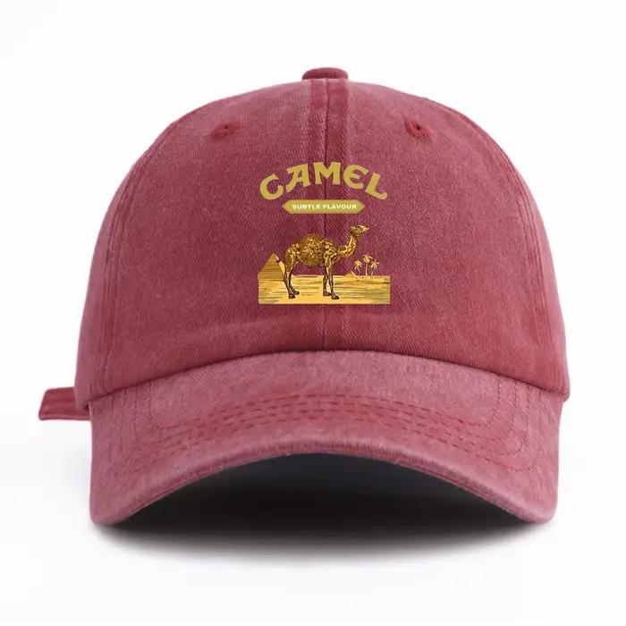 Casquette de Baseball délavée imprimée CAMEL