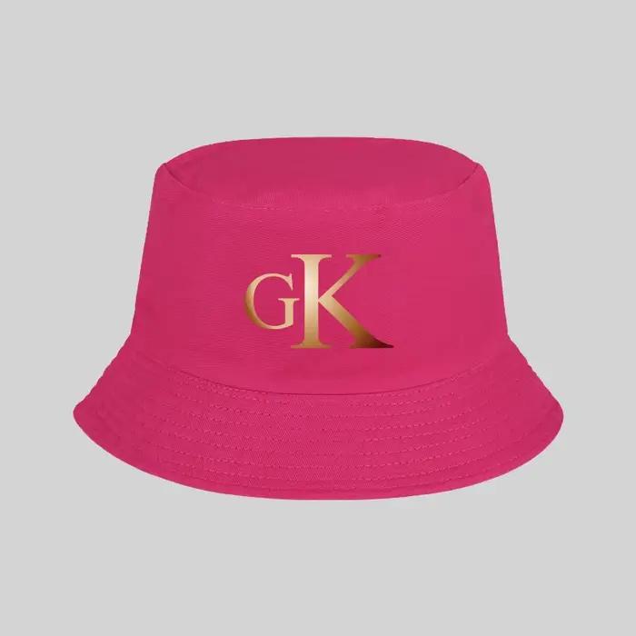 Chapeau de pêcheur rétro GK avec lettrage - Chapeau de soleil unisexe