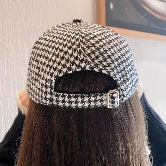 Casquette de baseball pied-de-poule