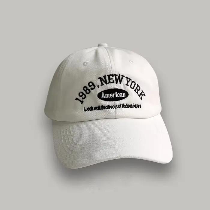 Broderie 1989 New York chapeaux de baseball casquette en coton lavé pour hommes femmes casquettes de relance réglables