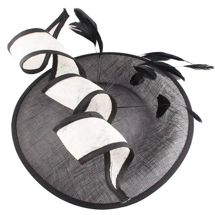 Chapeau fascinateur noir Kentucky Derby pour femmes