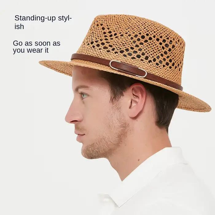 Chapeau Fedora de styliste à large bord pour homme et femme
