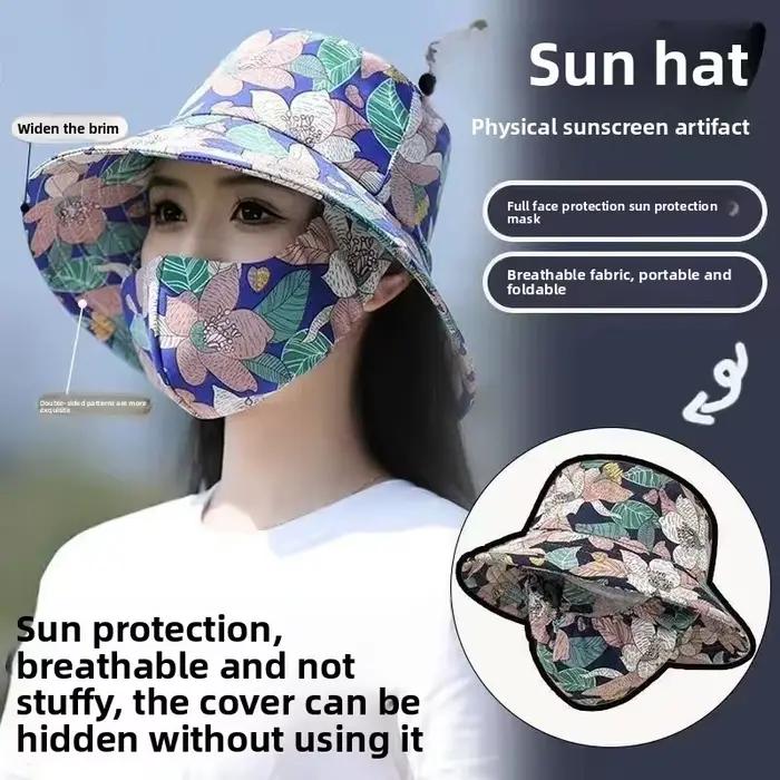 Chapeau avec masque facial intégré