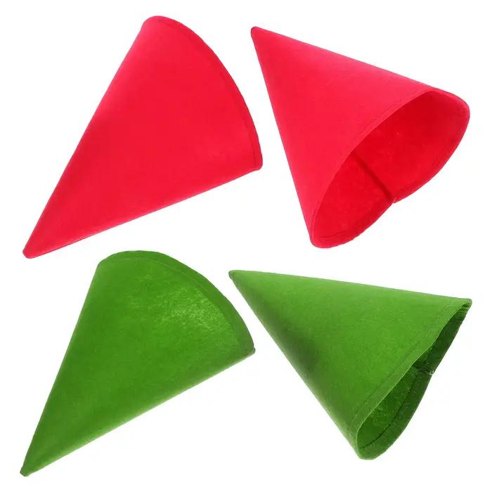 Lot de 4 chapeaux d'elfe de Noël en feutre