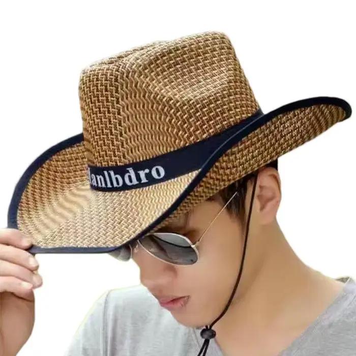 Chapeau de paille de cowboy pour hommes