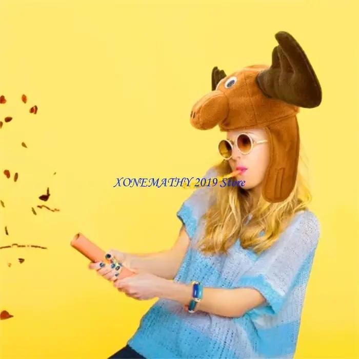 F42F chapeau d'animal dessin animé en peluche