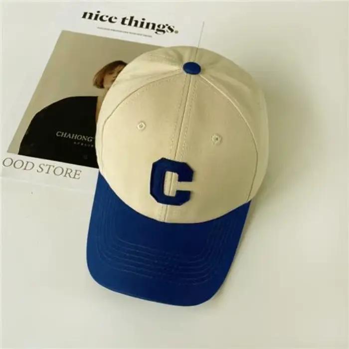 Casquette de baseball lettre C pour femmes et hommes