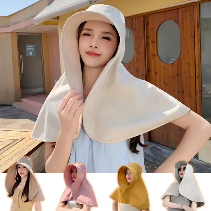 360 pour femmes ° Chapeau de protection solaire à large bord avec couvre-nuque et épaules