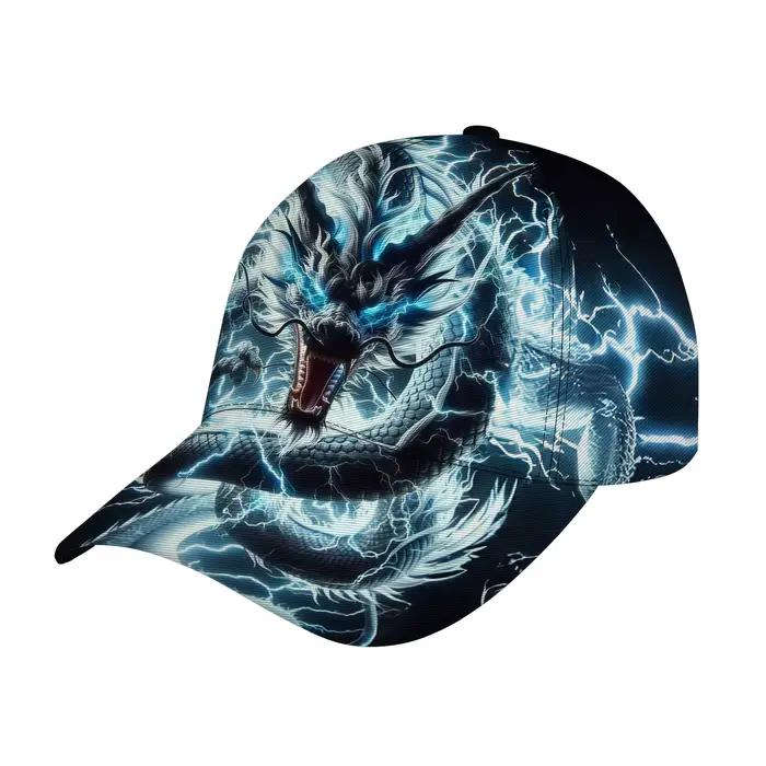 Casquette de baseball unisexe Dragon Éclair Doré