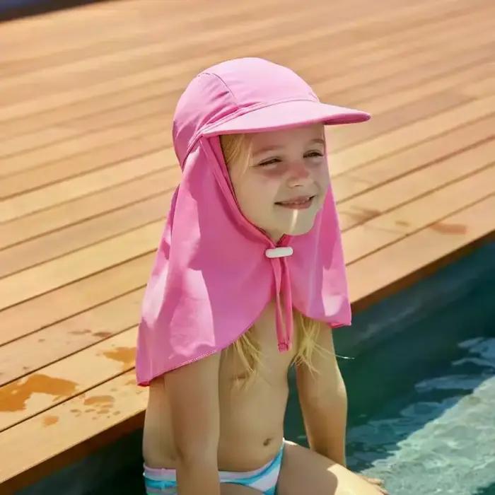 Chapeau de soleil anti-UV en soie glacée pour enfants